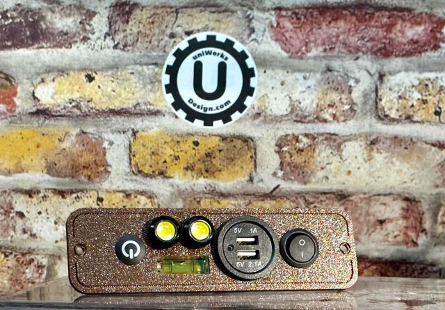 Upperbunk 2 Switch PowerPod® DIMMING LightPod w/USB and Level